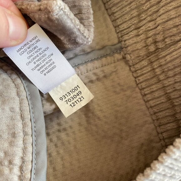 J Jill Corduroy Cardigan Jacket Womens Size M Gray Peplum Collared Button Front - Picture 9 of 11
